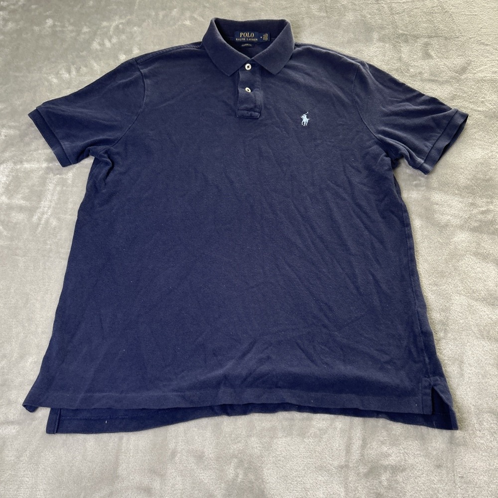 Polo Ralph Lauren Shirt Mens Medium  Blue Small Pony Preppy Classic Golf